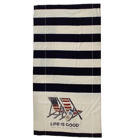 Life Is Good Bath Life Is Good Patriotic Beach Chair Beach Towel Poshmark